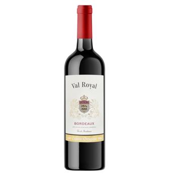 Вино Val Royal Bordeaux червоне сухе 13% 0,75л - купити, ціни на - фото 1