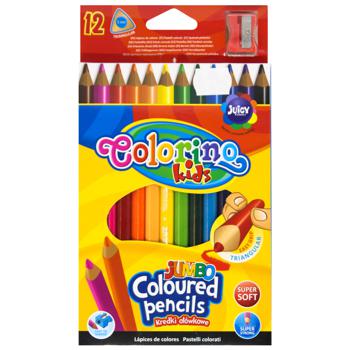 Colorino Jumbo Color Pencils with Sharpener 12 colors - buy, prices for Za Raz - photo 3