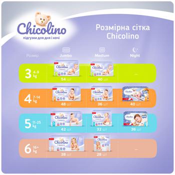 Підгузники дитячі Chicolino Jumbo 6 16+кг 38шт - купити, ціни на Восторг - фото 5