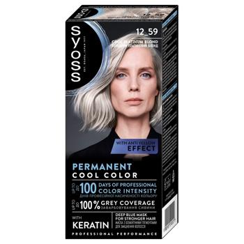 Syoss 12-59 Cool Platinum Blonde Cream Hair Dye 115ml - buy, prices for Ideal - photo 1