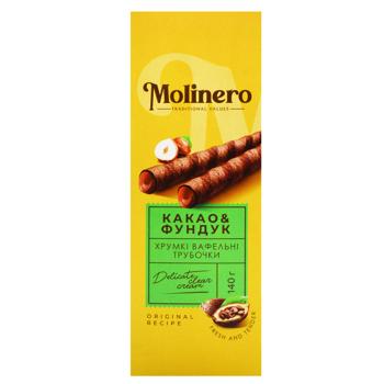 Трубочки вафельні Molinero какао та фундук 140г - купити, ціни на Епіцентр FOOD - фото 2