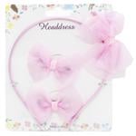 Greenwich Headband and Hairpins 3pcs Pink