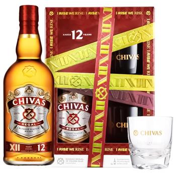 Chivas Regal 12 Yrs Whisky 40% 0.7l + 2 glass - buy, prices for Supermarket "Kharkiv" - photo 2