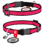 Waudog Nylon Collar for Cats with QR Passport 20-30cm/10mm with Watermelon Pattern