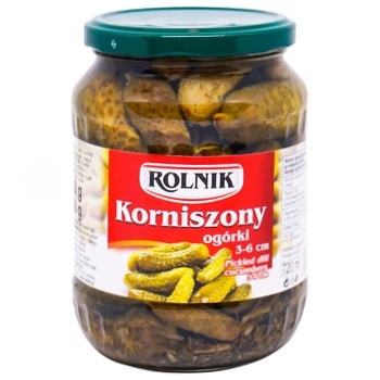 Rolnik Pickled Gherkins 3-6cm 720ml - buy, prices for MegaMarket - photo 1