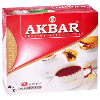 Чай черный Akbar 2г*100шт - купить, цены на За Раз - фото 1