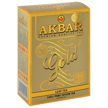 Чай чорний Akbar Gold 100г - купити, ціни на МегаМаркет - фото 1