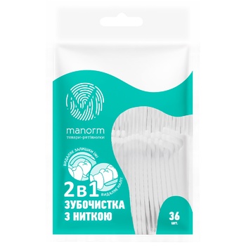 Manorm Flossed Toothpick 36pcs - buy, prices for Auchan - photo 1