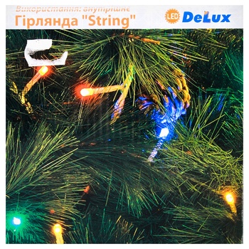 Гірлянда Delux String C 50LED ІР20 5м червоний/прозорий - купити, ціни на МегаМаркет - фото 2