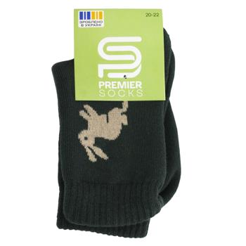 Носки детские Premier Socks махровые с зайчиком р.20-22 хаки - купить, цены на NOVUS - фото 1