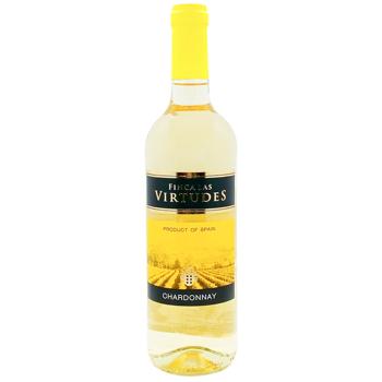 Вино Finca Las Virtudes Chardonnay біле сухе 11,5% 0,75л - купити, ціни на Чудо Маркет - фото 1