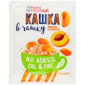 Doctor Benner Porridge in Cup Oatmeal with Dried Apricots 40g