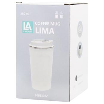 Термокружка Line Art Lima біла 380мл - купити, ціни на МегаМаркет - фото 4