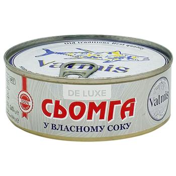 Сьомга Valmis De Luxe у власному соку 240г - купити, ціни на Чудо Маркет - фото 1