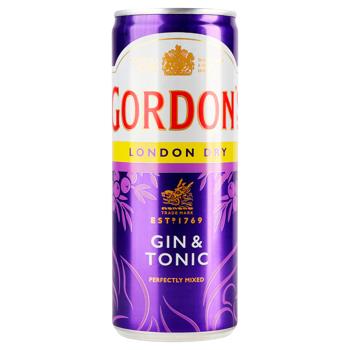 Напиток слабоалкогольный Gordon`s Gin&Tonic 6,4% 250мл - купить, цены на Cупермаркет "Харьков" - фото 1