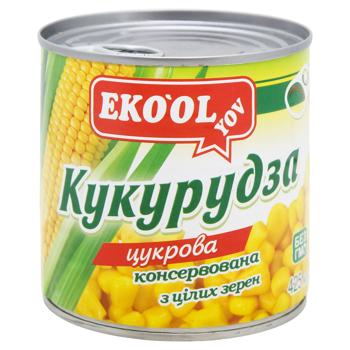 Кукуруза Ekool сахарная консервированная 340г