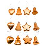 Actuel Christmas tree/Star/Bell/Heart Copper Christmas Tree Pendant 7-8cm