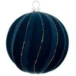 Elegia Velvet Blue Christmas Tree Ball 8cm