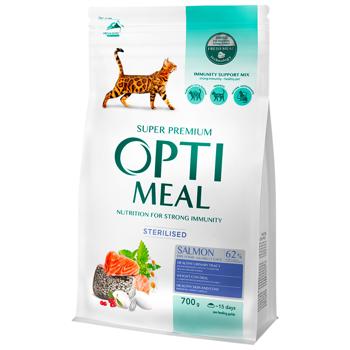 Optimeal Dry Food with Salmon for Sterilized Cats 700g - buy, prices for Ideal - photo 1