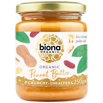 Паста арахісова Biona Organic хрустка без солі 350г