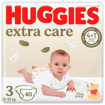 Подгузники Huggies Extra Care Jumbo 3 6-10кг 40шт - купить, цены на МегаМаркет - фото 1