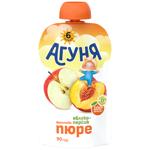 Пюре Агуня Яблоко-персик 90г