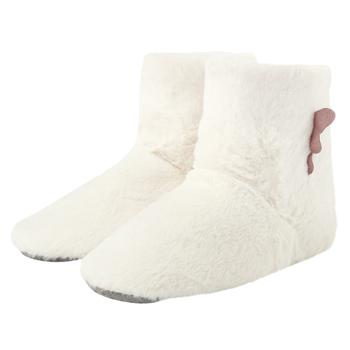 Twins Women's Fur Slipper Boots with Wings s.41 Milky White
