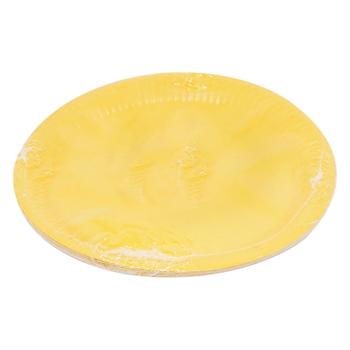 Тарілка Actuel обідня жовта 23см 10шт - купити, ціни на Auchan - фото 2