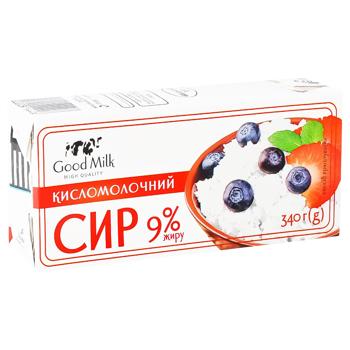 Good Milk Curd 9% 340g - buy, prices for Auchan - photo 1