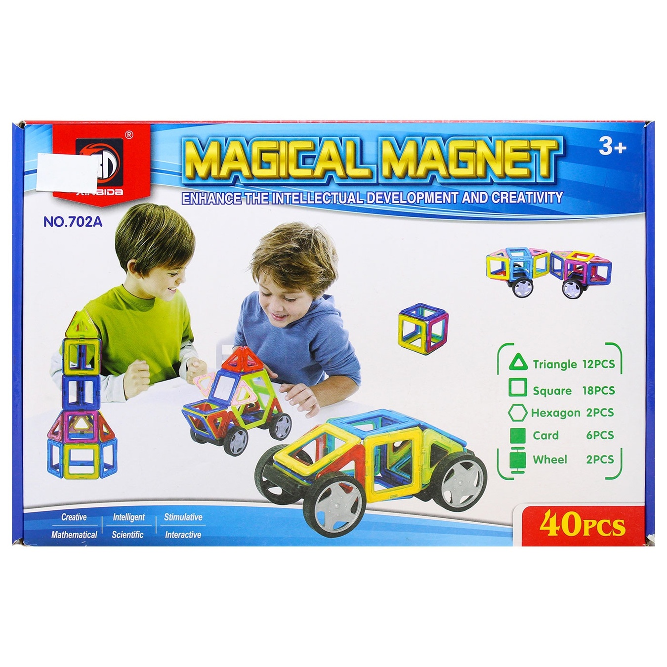 

Игровой набор Xinbida Магнитный конструктор 40 деталей