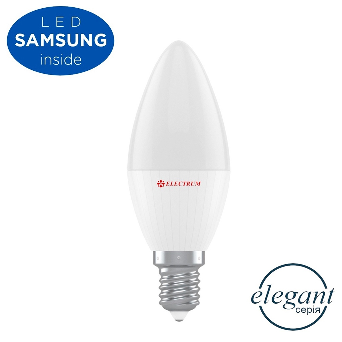 

Лампа Electrum светодиодная свеча 6W Е14 3000 PA LС-12 A-LC-1007