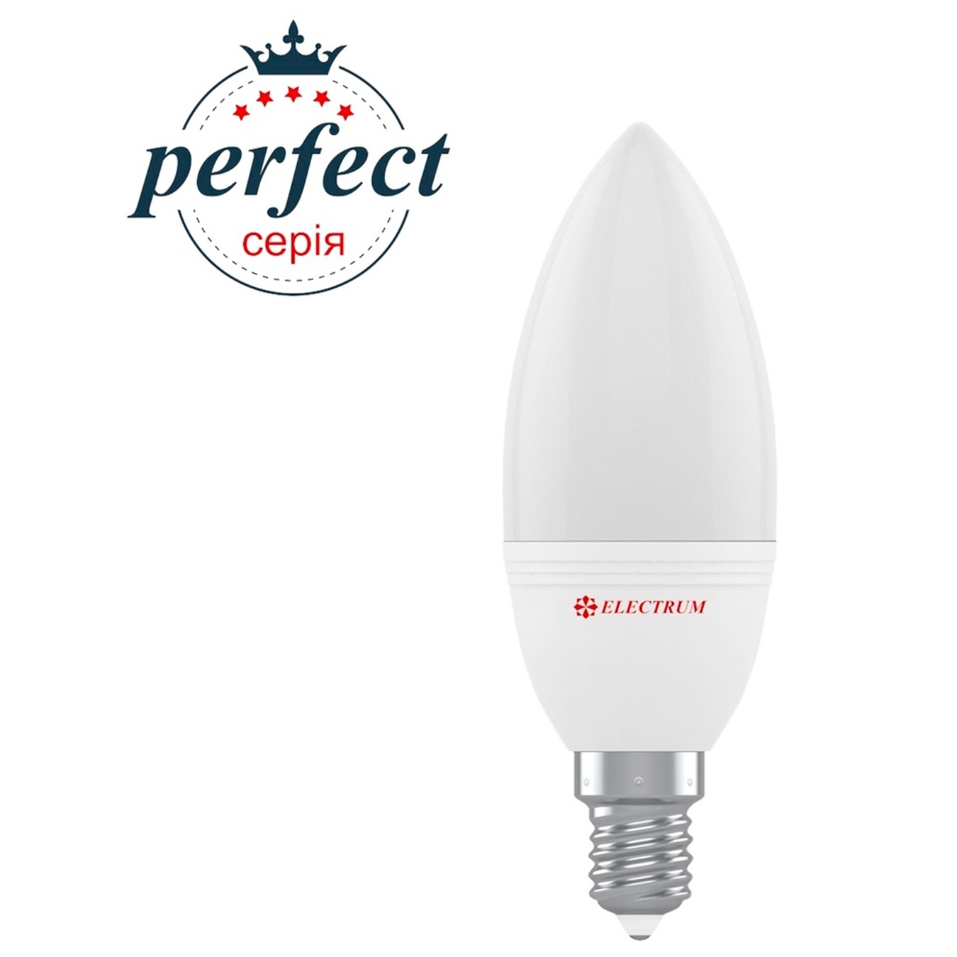 

Лампа Electrum светодиодная свеча 8W PA LC-32 Е14 4000 A-LC-1429
