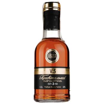 Proshyan Congratulatory 3 Years Cognac of Armenia 40% 200ml - buy, prices for EKO Market - photo 1