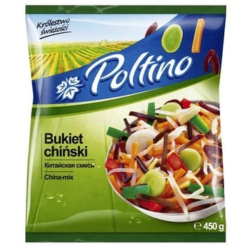 Суміш овочева Poltino Китайська швидкозаморожена 450г - купити, ціни на ULTRAMARKET - фото 1