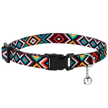 Barksi Urban Гуцульський нейлоновий нашийник для котів XS - різнокольоровий - купить, цены на MasterZoo - фото 1