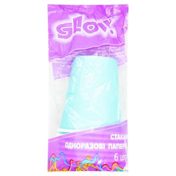 Glow Disposable Paper Glass 250ml 6pcs