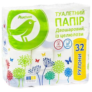 Auchan 2-ply Toilet Paper 32pcs - buy, prices for Auchan - photo 3