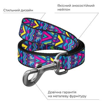 Поводок Waudog Nylon нейлоновый 122см/15мм с рисунком инди - купить, цены на - фото 4