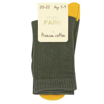 Moi Faini Ribbed Children's Socks s.20-22 Khaki