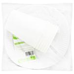 Auchan White Disposable Tableware Set for 6 Persons