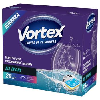 Vortex All in One Dishwasher Tablets 20pcs - buy, prices for Auchan - photo 1