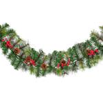 Гірлянда з шишками та червоними ягодами 270см