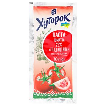 Паста томатна Хуторок 25% 70г