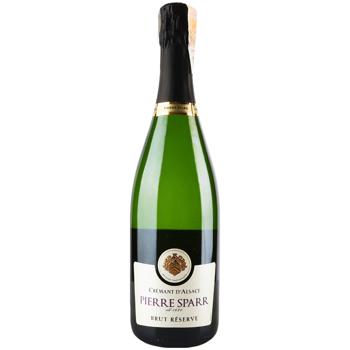 Вино игристое Pierre Sparr Cremant D'Alsace Brut Reserve белое брют 12% 0,75л - купить, цены на Auchan - фото 1