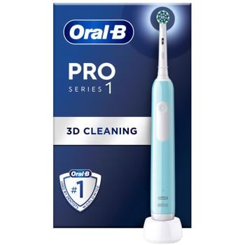 Зубна щітка Braun Oral-B Pro Series 1 Чорна + Футляр - купить, цены на Auchan - фото 1