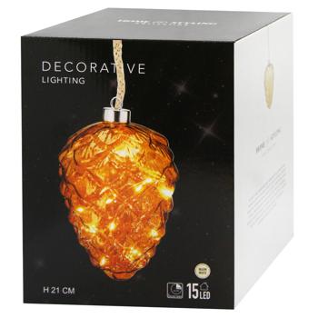 Koopman Pine Cone with Backlight Hanging Decoration 2xAA 15х15х21cm