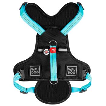 Шлея для собак Waudog Nylon нейлоновая с QR паспортом 65-85см голубой - купить, цены на MasterZoo - фото 2
