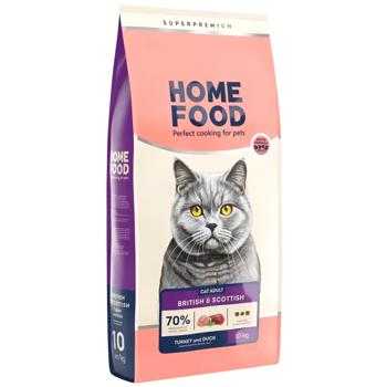Home Food British&Scottish Adult сухий корм для котів 10 кг - індичка та качка - купить, цены на MasterZoo - фото 1
