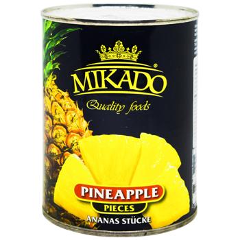 Ананас Mikado кусочками 565г - купить, цены на КОСМОС - фото 1