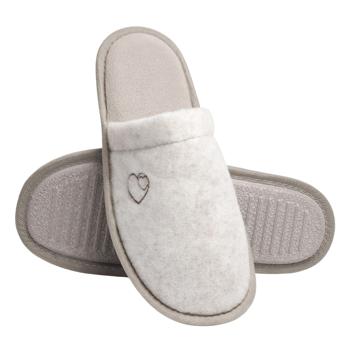 Twins HS-OZ Lama Women's Felt Slippers with Embroidery s.38-39 Grey